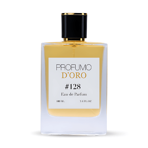 Profumo D’oro #128 – stilvoller Herrenflakon, Hauptansicht des frisch-süßen Eau de Parfum